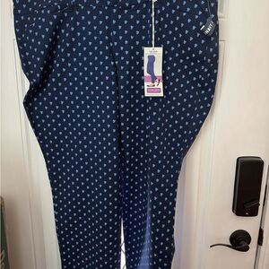 Old Navy Diva Pants- Size 18- Blue Patterned Pants
